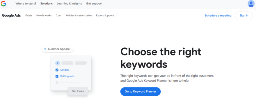 Google Keyword Planner